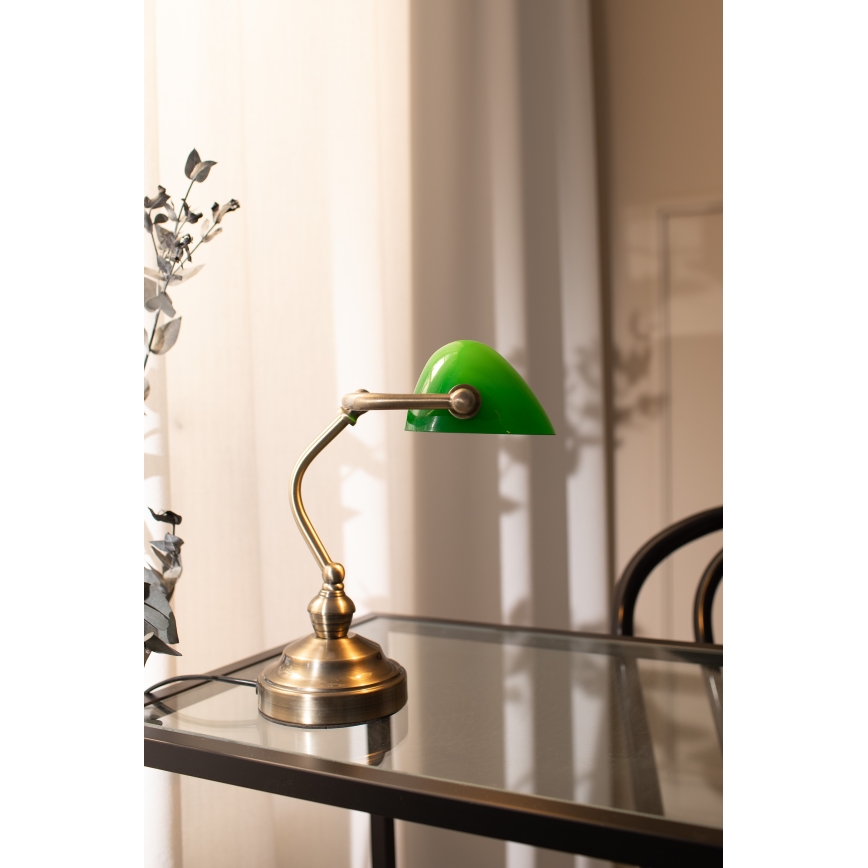 Markslöjd 105930 - Lâmpada de mesa BANKERS 1xE14/40W/230V