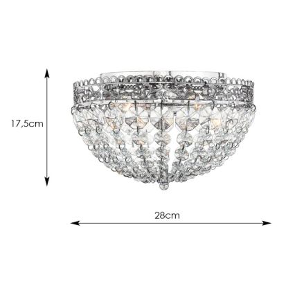 Markslöjd 106062 - Iluminação de parede de cristal SAXHOLM 2xE14/40W/230V
