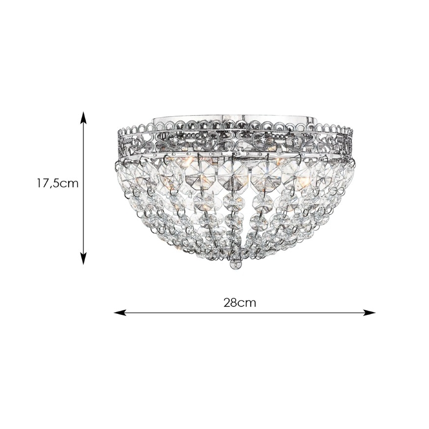 Markslöjd 106062 - Iluminação de parede de cristal SAXHOLM 2xE14/40W/230V