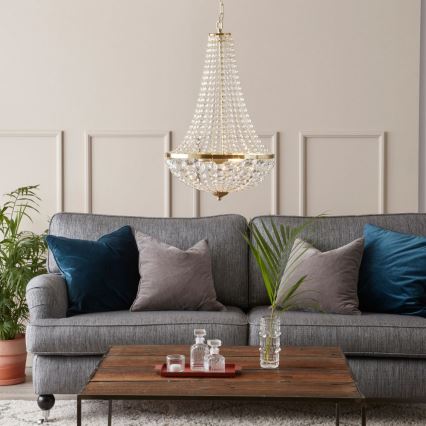 Markslöjd 106119 - Candelabro de cristal de corrente GRÄNSÖ 2xE14/40W/230V