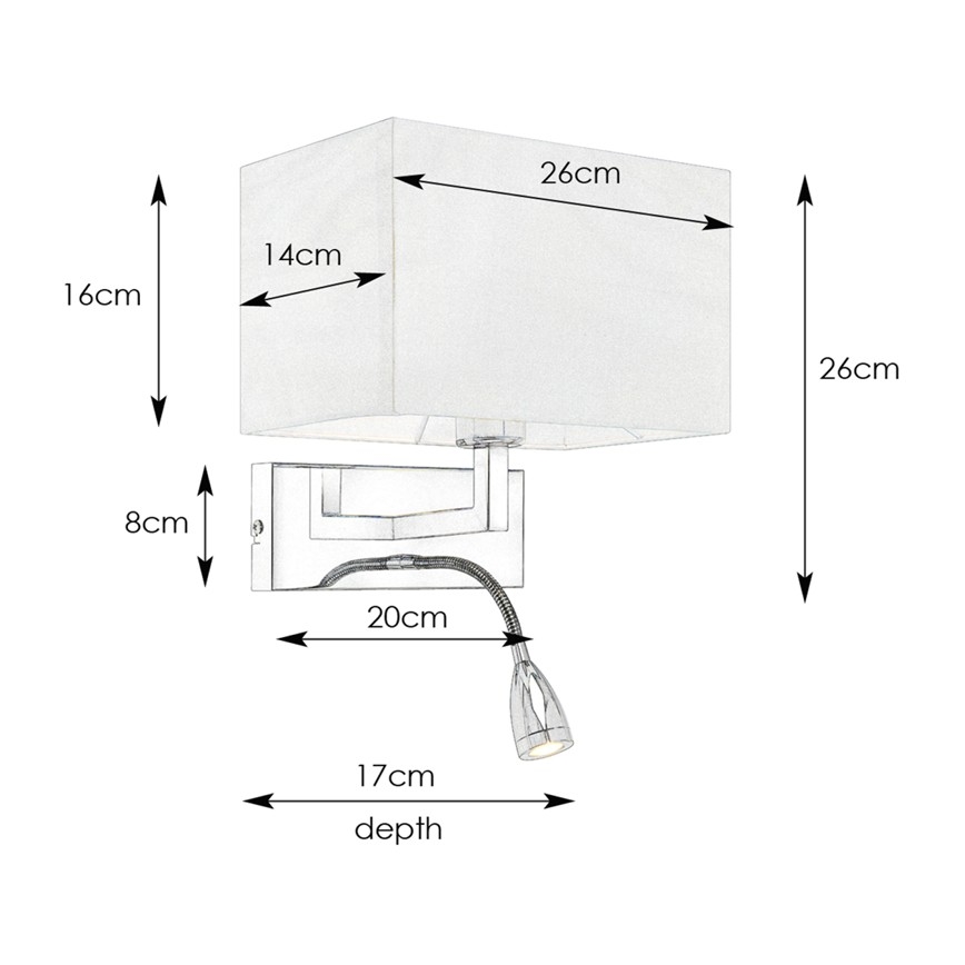 Markslöjd 106308 - Luz de parede LED SAVOY LED/3W+E27/60W/230V