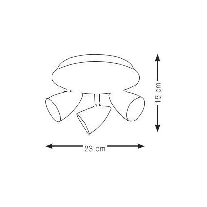 Markslöjd 106319 - Foco CIRO 3xGU10/35W/230V