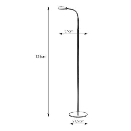 Markslöjd 106465 - Candeeiro de chão LED FLEX LED/5W/230V
