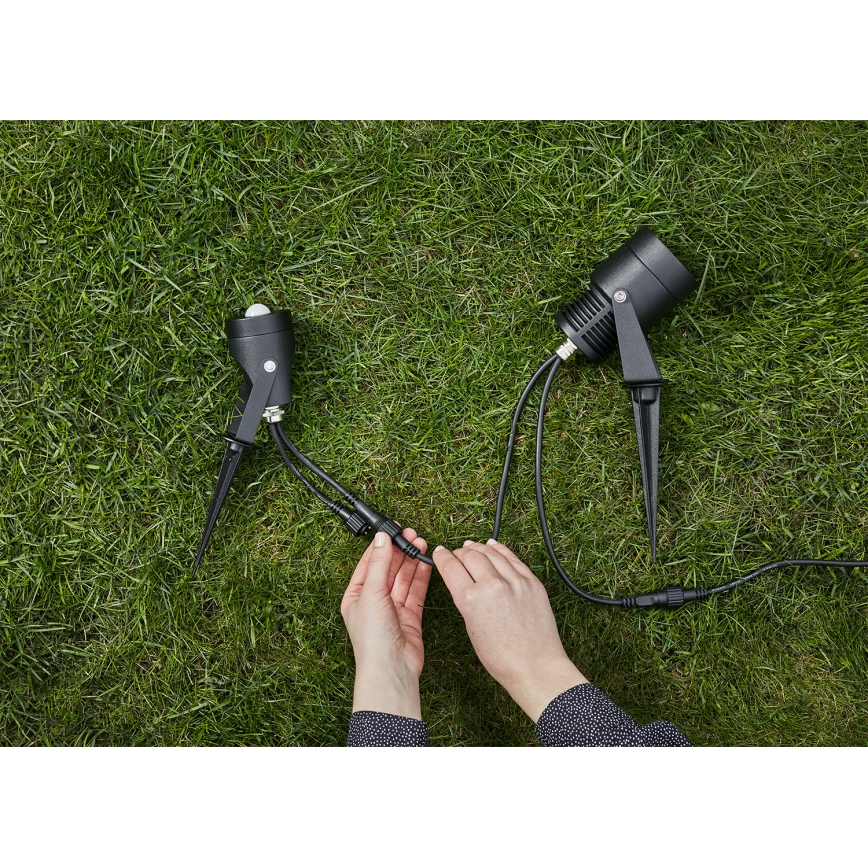 Markslöjd 106940 - Sensor exterior de movimento e crepuscular PIR GARDEN24 IP44 preto