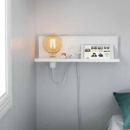 Markslöjd 106969 - Luz da parede com regulação s USB zásuvkou MULTI 1xE27/60W/230V