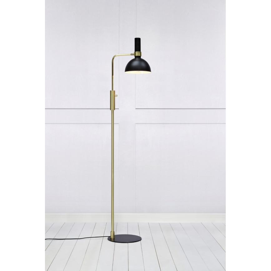 Markslöjd 106972 - Luz de chão com regulação LARRY 1xE27/60W/230V preto antigo/dourado