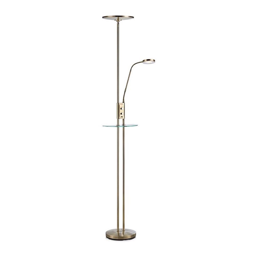 Markslöjd 107009 - Candeeiro de chão fosco LED FRIEND LED/18W/230V + LED/5W