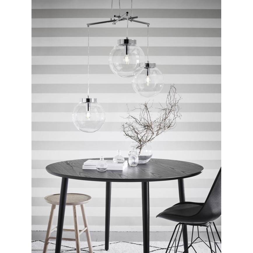 Markslöjd 107015 - Candelabro num fio SICILY 3xE14/40W/230V