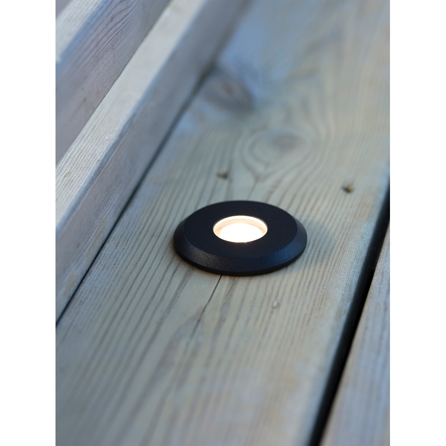 Markslöjd 107285 - Candeeiro de encastrar LED para exterior GARDEN24 LED/3W/24V IP44 preto