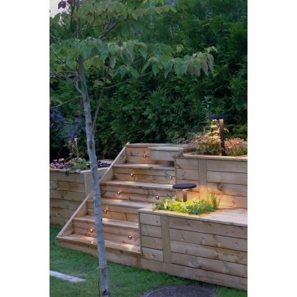 Markslöjd 107289 - Luminária LED encastrada para exterior GARDEN24 LED/0,8W/24V IP44 preta