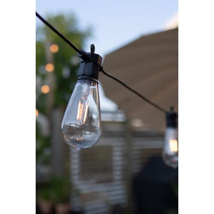 Markslöjd 107293 - Cordão decorativo LED para exterior GIRLANDA GARDEN 10xLED 5,5m IP44