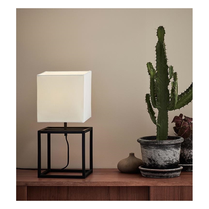 Markslöjd 107306 - Lâmpada de mesa CUBE 1xE27/60W/230V
