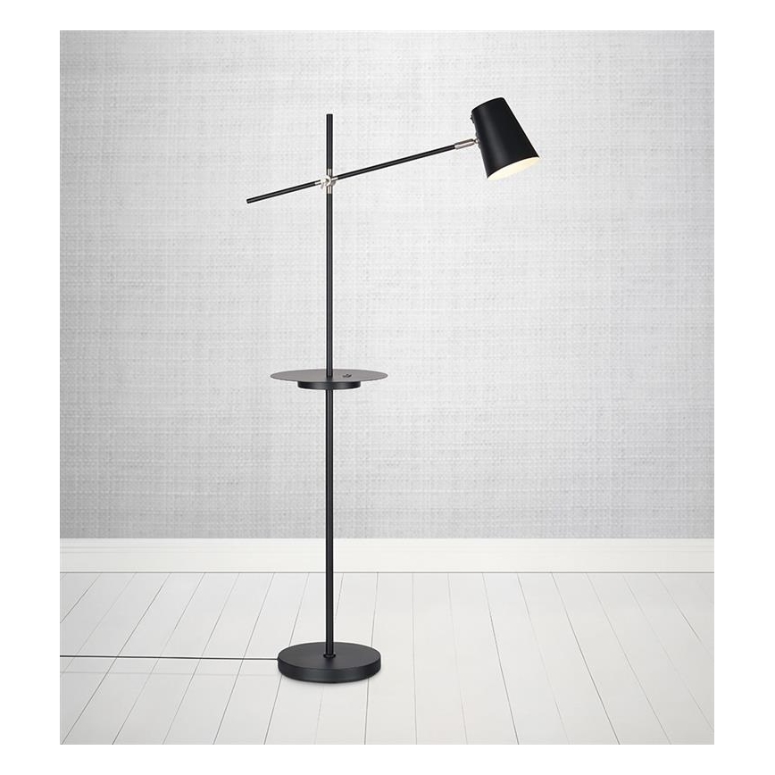 Markslöjd 107307 - Luminária de piso s USB LINEAR 1xE14/40W/230V