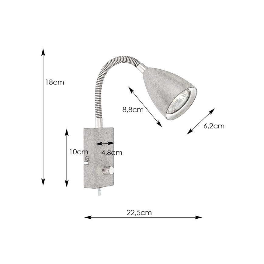 Markslöjd 107409 - Luminária de parede dimmerizável CIRO 1xGU10/7W/230V