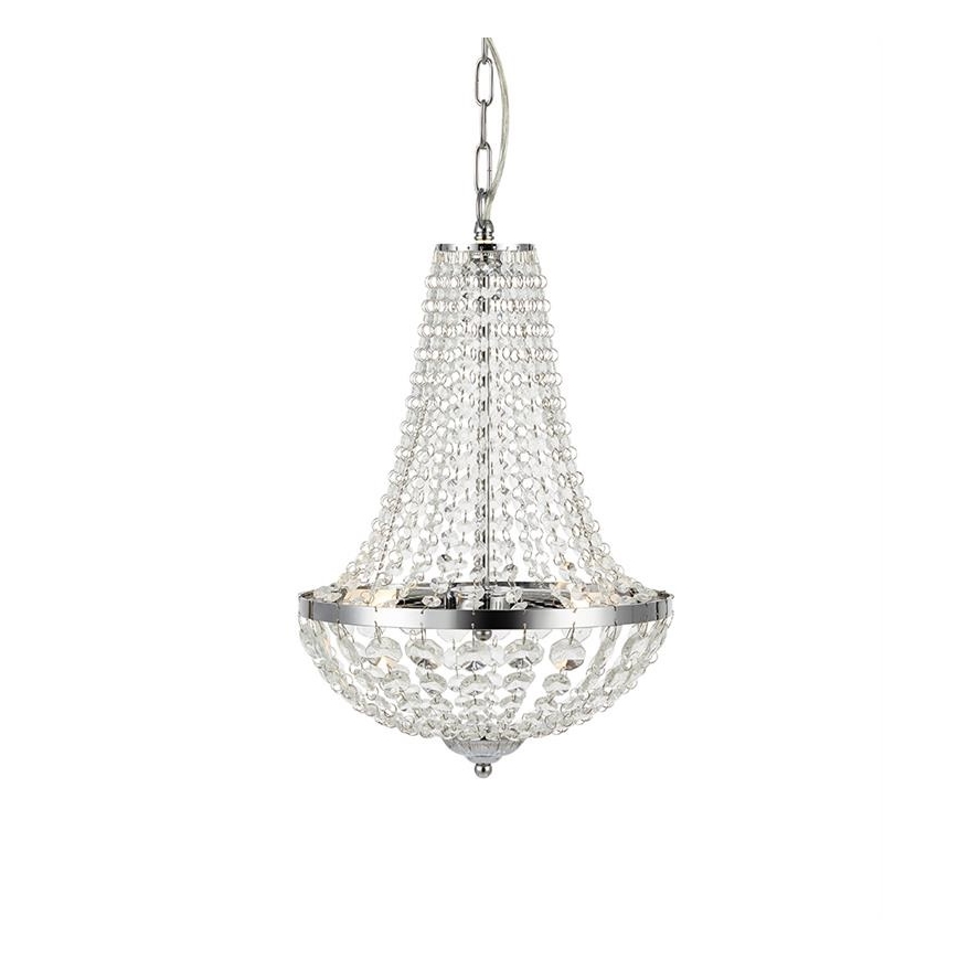 Markslöjd 107550 - Lustre de casa de banho de cristal com corrente GRÄNSÖ 2xG9/20W/230V IP44