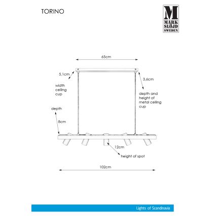 Markslöjd 107783 - Candelabro num fio TORINO 5xGU10/7W/230V