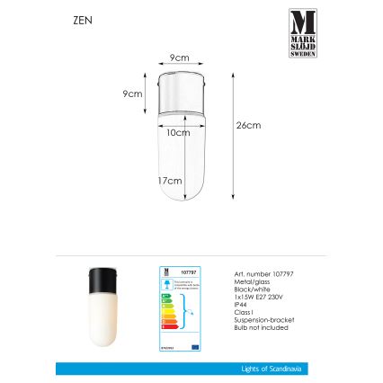 Markslöjd 107797 - Luz de teto de casa de banho ZEN 1xE27/15W/230V IP44