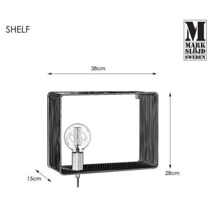Markslöjd 107814 - Luz de parede SHELF 1xE27/60W/230V
