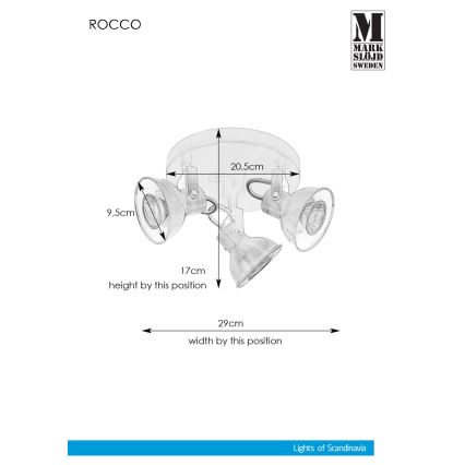 Markslöjd 107852 - Foco ROCCO 3xGU10/7W/230V