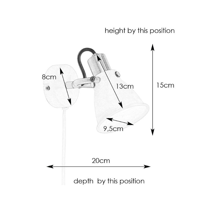 Markslöjd 107857 - Foco de parede ALTON 1xE14/40W/230V