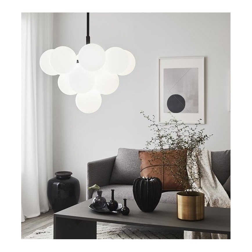 Markslöjd 107911 - Lustre com haste MERLOT 13xG9/20W/230V Ø 56 cm branco/preto