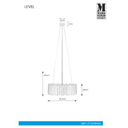 Markslöjd 107925 - Candelabro pendente LEVEL 3xE27/60W/230V