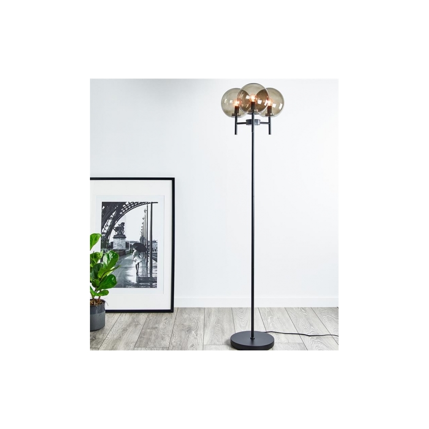 Markslöjd 107947 - Luminária de piso CROWN 3xE14/20W/230V