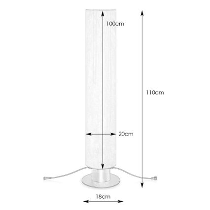 Markslöjd 107986 - Candeeiro de exterior LED GARDEN24 LED/20W/24V 110 cm IP44 preto