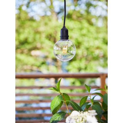 Markslöjd 107989 - Candeeiro suspenso LED para exterior GARDEN24 LED/2,86W/24V IP44 preto/transparente