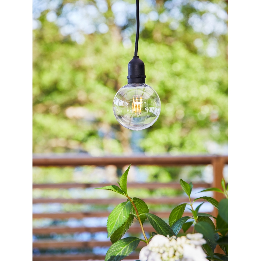 Markslöjd 107989 - Candeeiro suspenso LED para exterior GARDEN24 LED/2,86W/24V IP44 preto/transparente