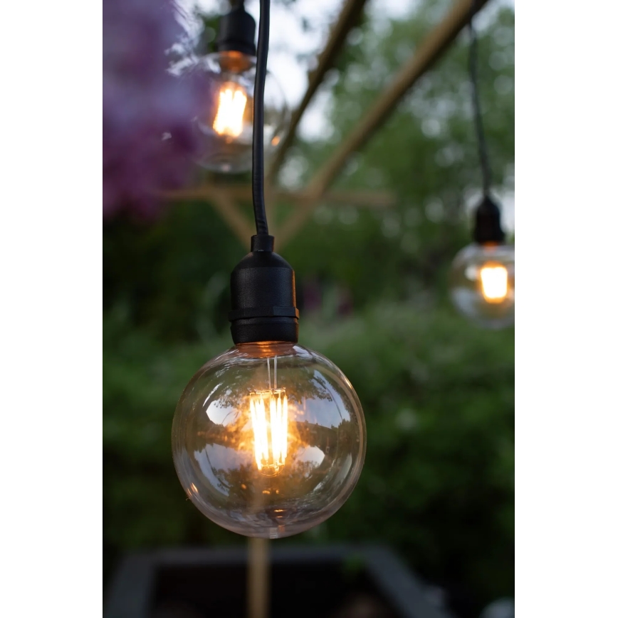 Markslöjd 107989 - Candeeiro suspenso LED para exterior GARDEN24 LED/2,86W/24V IP44 preto/transparente
