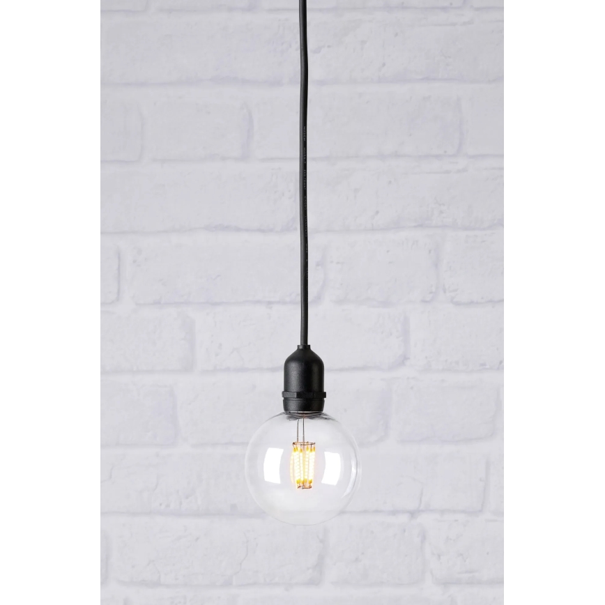 Markslöjd 107989 - Candeeiro suspenso LED para exterior GARDEN24 LED/2,86W/24V IP44 preto/transparente