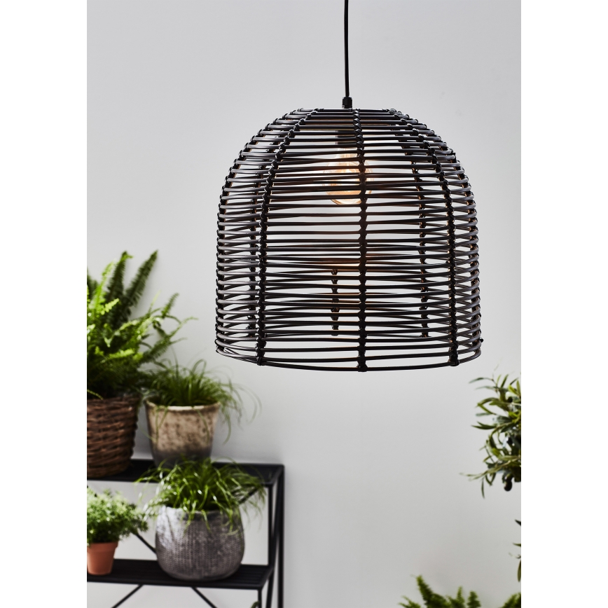 Markslöjd 107990 - Luminária pendente LED para exterior GARDEN24 LED/2,86W/24V IP44 rattan/preta