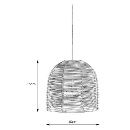 Markslöjd 107990 - Luminária pendente LED para exterior GARDEN24 LED/2,86W/24V IP44 rattan/preta