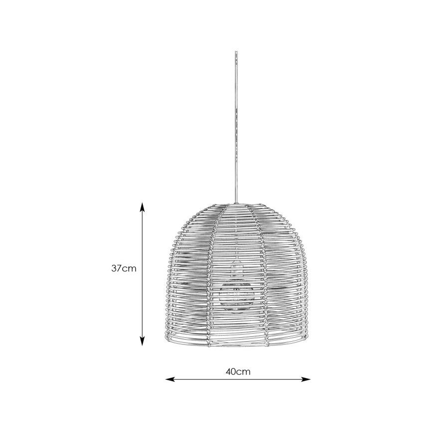 Markslöjd 107990 - Luminária pendente LED para exterior GARDEN24 LED/2,86W/24V IP44 rattan/preta
