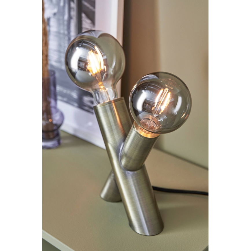 Markslöjd 108053 - Candeeiro de mesa SIMUL 1xE27/40W + 1xE14/40W/230V dourado