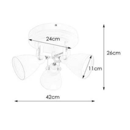 Markslöjd 108083 - Foco de casa de banho FJÄLLBACKA 3xG9/20W/230V IP44 branco