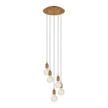 Markslöjd 108100 - Candelabro suspenso BRONX 5xE27/60W/230V bronze