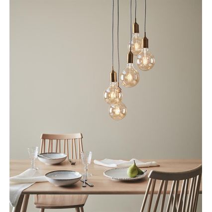Markslöjd 108100 - Candelabro suspenso BRONX 5xE27/60W/230V bronze