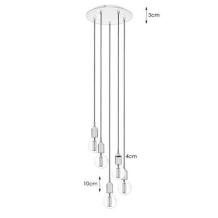 Markslöjd 108100 - Candelabro suspenso BRONX 5xE27/60W/230V bronze