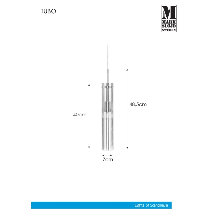 Markslöjd 108112 - Candelabro suspenso TUBO 1xE14/40W/230V