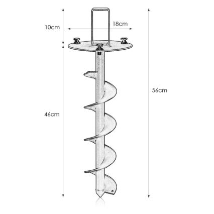 Markslöjd 108172 - Parafuso de fixação para o solo GARDEN24 preto