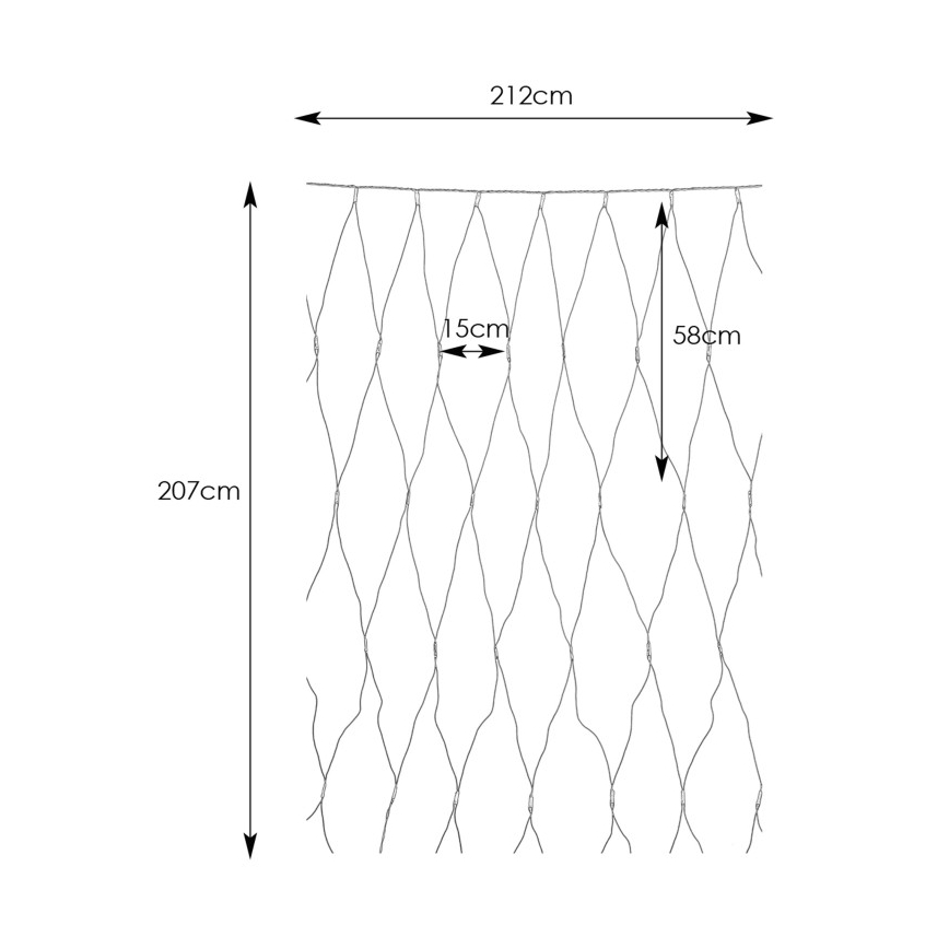 Markslöjd 108178 - LED cortina de Natal para exterior GARDEN24 160xLED/4W/24V 2x2m branca quente