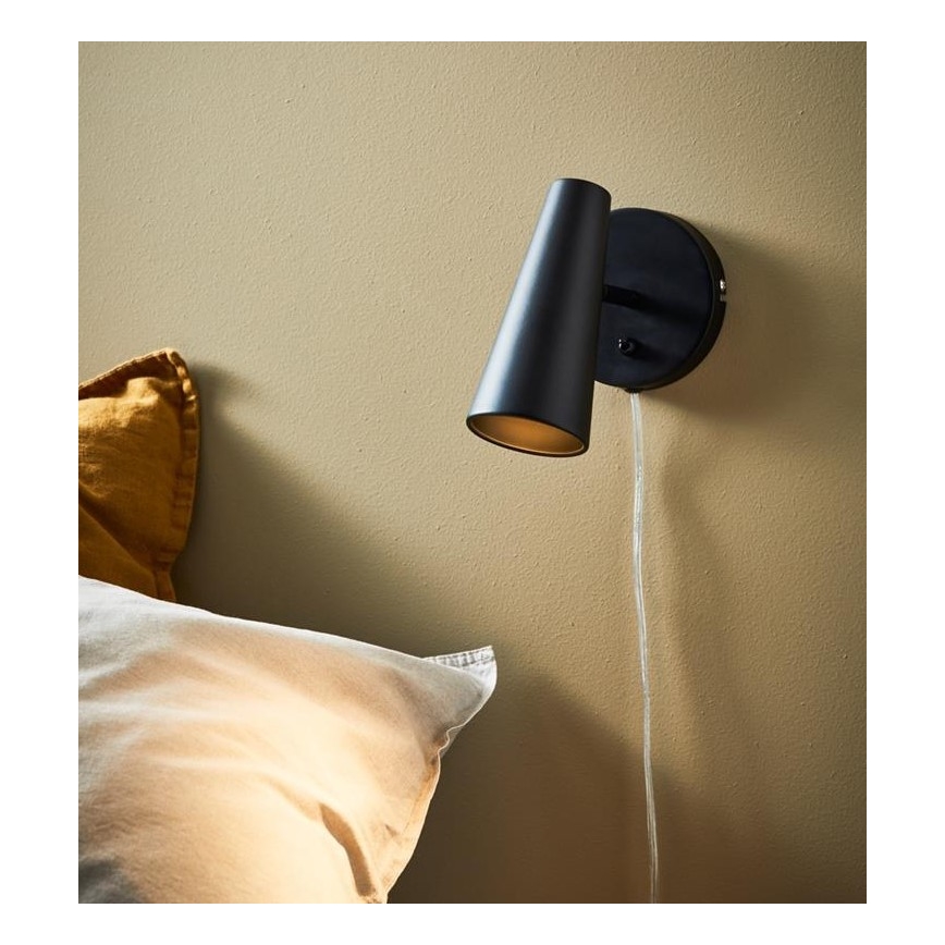 Markslöjd 108200 - Foco de parede CREST 1xGU10/7W/230V preto antigo