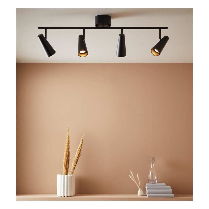 Markslöjd 108202 - Foco CREST 4xGU10/7W/230V preto