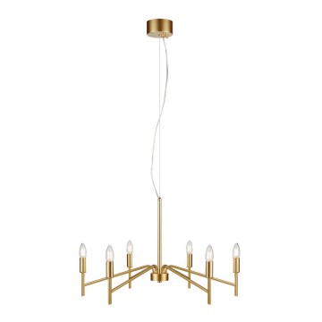 Markslöjd 108210 - Candelabro suspenso MONARCH 6xE14/18W/230V dourado
