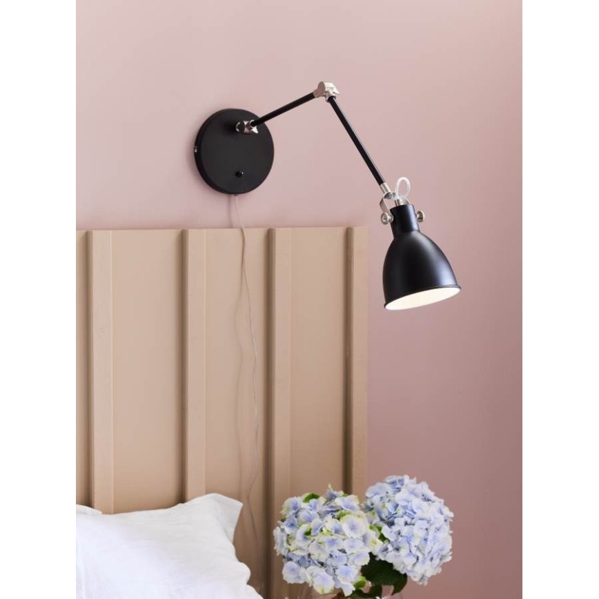 Markslöjd 108250 - Candeeiro de parede HOUSE 1xE14/40W/230V preto