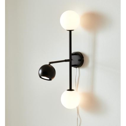 Markslöjd 108255 - Iluminação de parede BESIDE 2xG9/20W/230V + 1xGU10/7W/230V preta