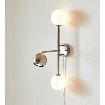 Markslöjd 108256 - Iluminação de parede BESIDE 2xG9/20W/230V + 1xGU10/7W/230V cromado mate