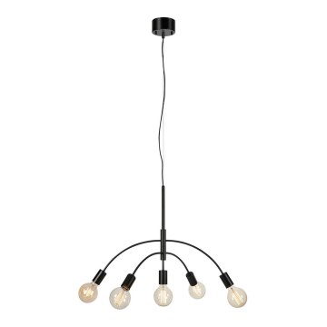 Markslöjd 108286 - Candelabro num fio CYGNUS 5xE27/40W/230V preto antigo
